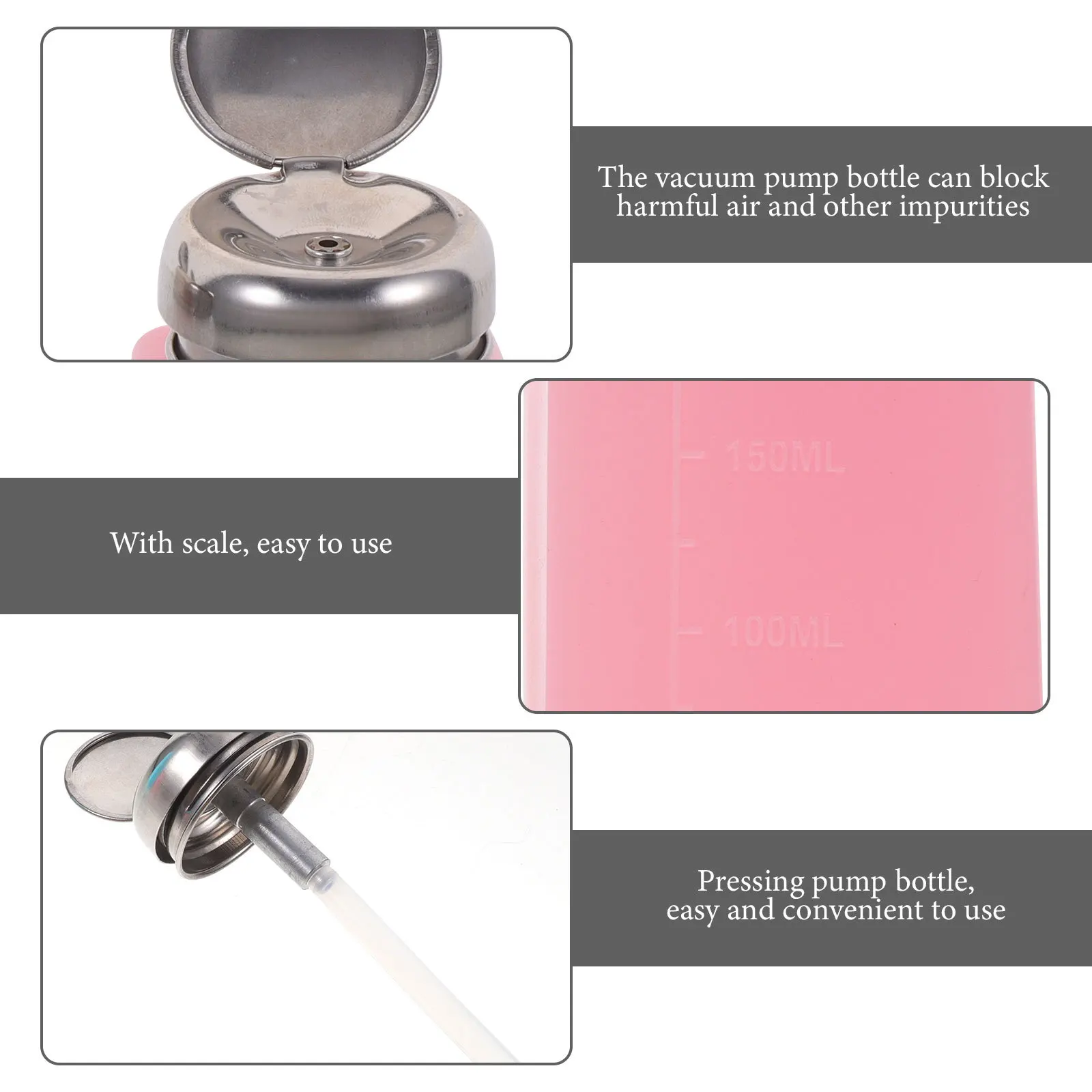 

3pcs Plastic Nail Remover Bottle Empty Press Dispenser Leak Proof Portable Gift for Friends Travel Kitchen Storage