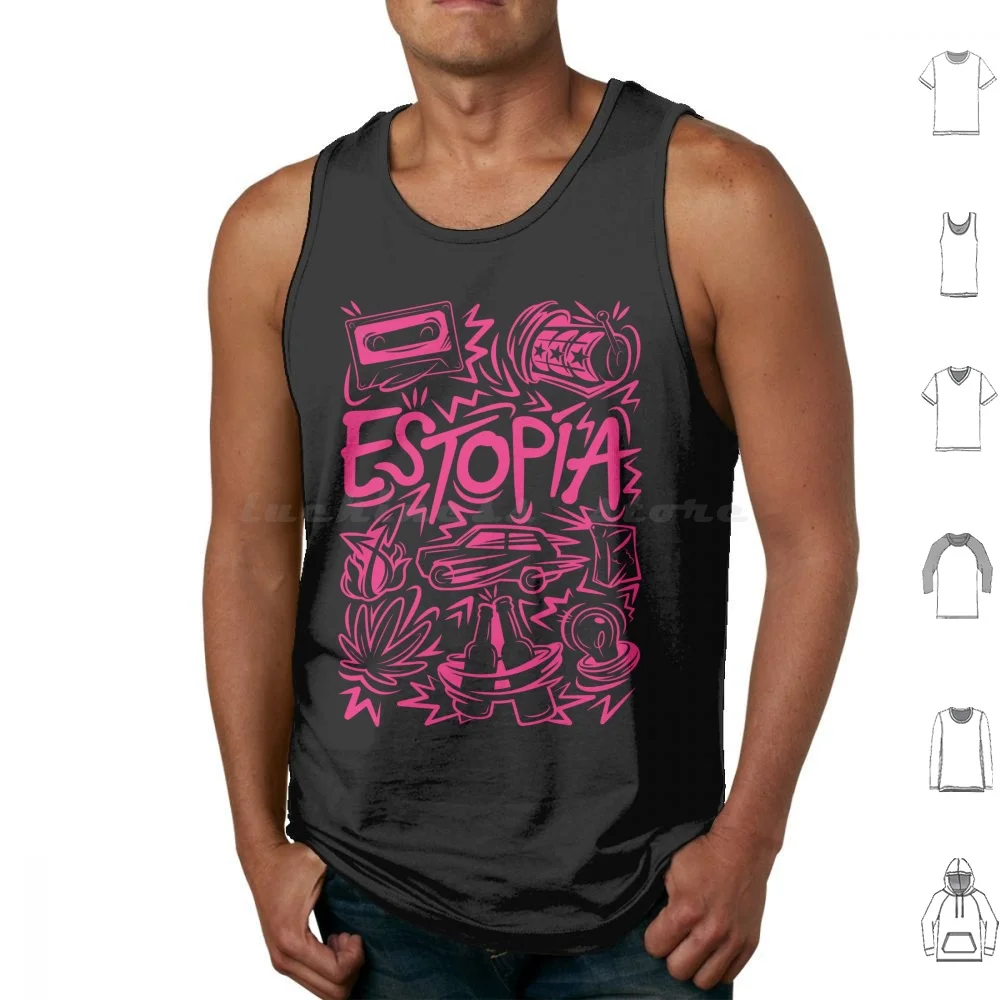 Estopía : Estopa 25th Anniversary Tour Tank Tops Vest Sleeveless Estopy Tow Estopia David Mu ? Oz Jose Mu ? Oz Stoppic