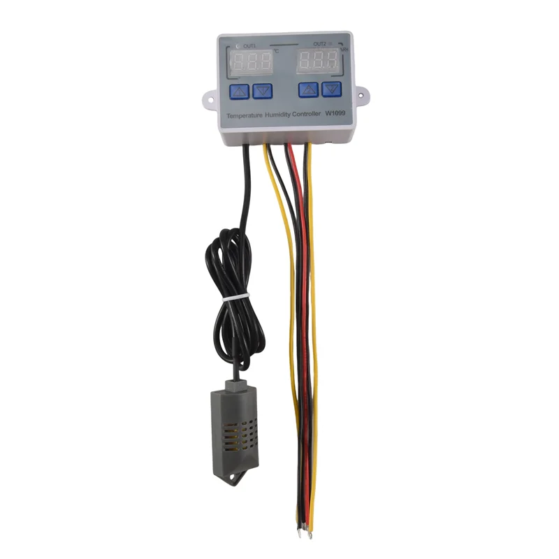 A14M XK-W1099 Dual Digital Thermostat Humidistat Inkubator Telur Suhu Kelembaban Controller Regulator Termometer Higrometer