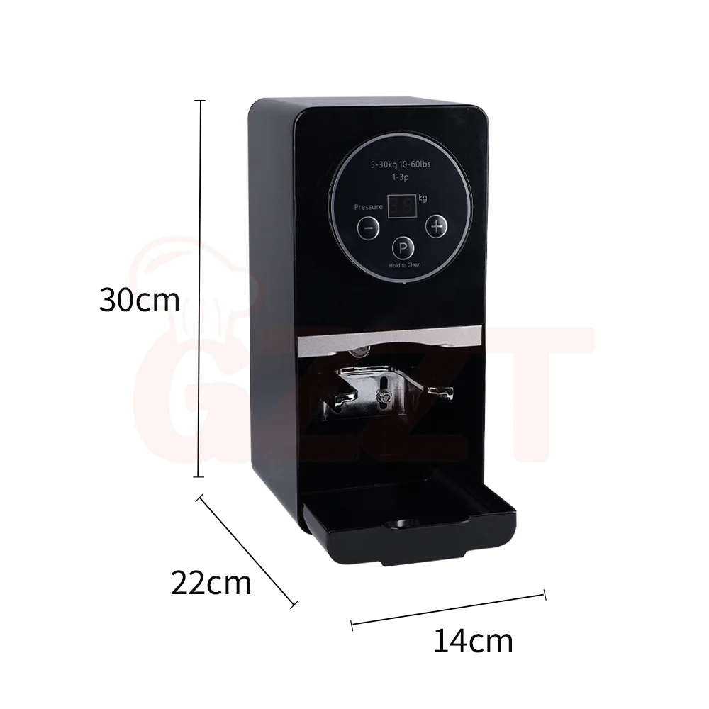 GZZT ATTP60 Electric Coffee Tamper 58mm Flat/Threaded Stainless Steel Hammer Adjustable Constant Pressure 5-30KG Coffee Tool