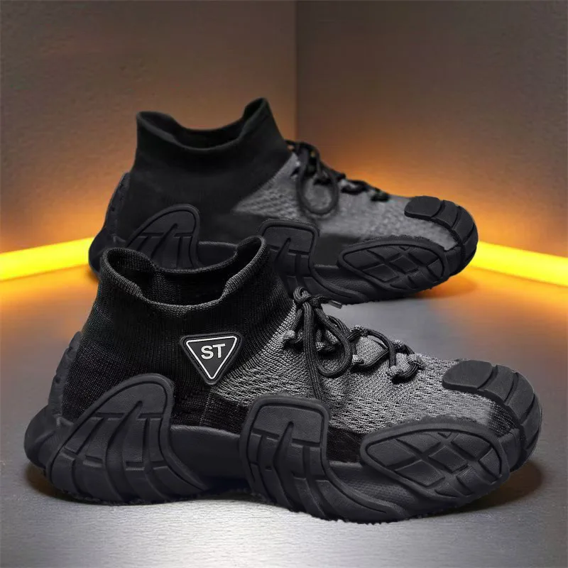 Men Sports Shoes Breathable Work Sneakers Lightweight Anti Puncture Safety Shoes Male Indestructible Boots Free Shipping view 3