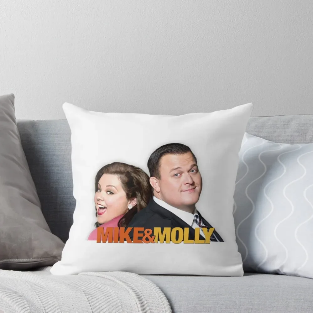 Mike and Molly Throw Pillow Cushion Cover Luxury New year pillow