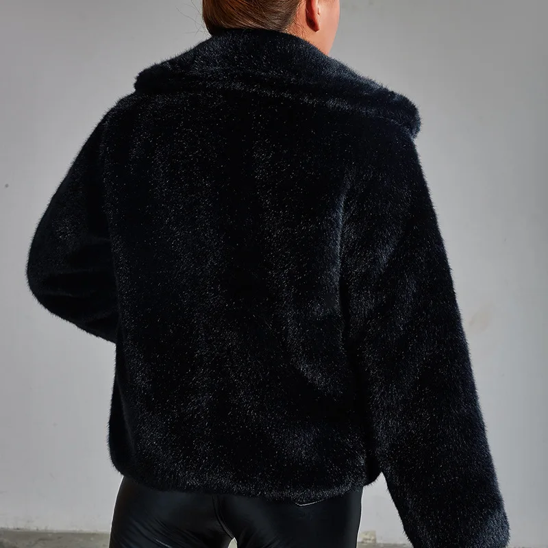 Imitation fur jacket mink velvet jacket European and American cross-border foreign trade new mink coat women's fashion manufactu