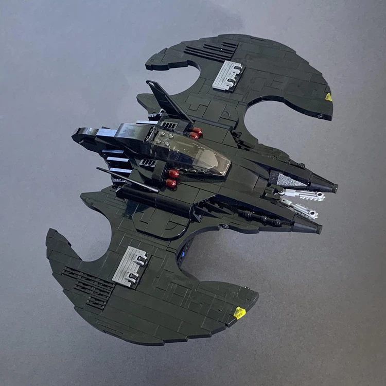 جديد 712 قطعة بطل الفيلم MOC وحدات في نهاية المطاف Batwing نموذج طائرة لتقوم بها بنفسك الأفكار الإبداعية لعب اطفال التجمع لغز هدية عيد ميلاد