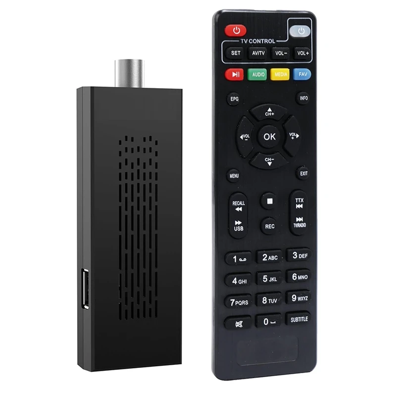 Digital Converter Box,Newest DVB-T2 H.265 TV Tuner Behind TV,TV Recording&Playback,TV Tuner+1080P/AV Output EU Plug-AA56