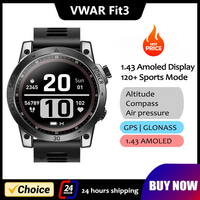 VWAR 2025 New GPS Watches Men Sport Smart Watch HD AMOLED Display 50M ATM Altimeter Barometer Compass Smartwatch for Men