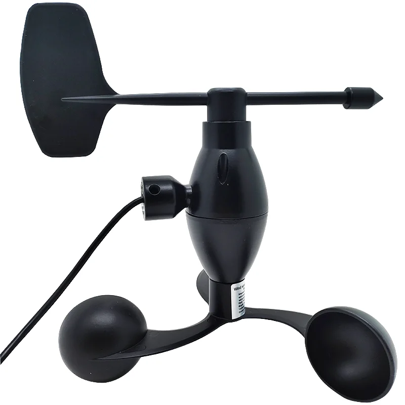CE RoSh certified RS485 MODBUS digital all-in-one cast aluminum self-heating combined anemometer and wind vane sensor