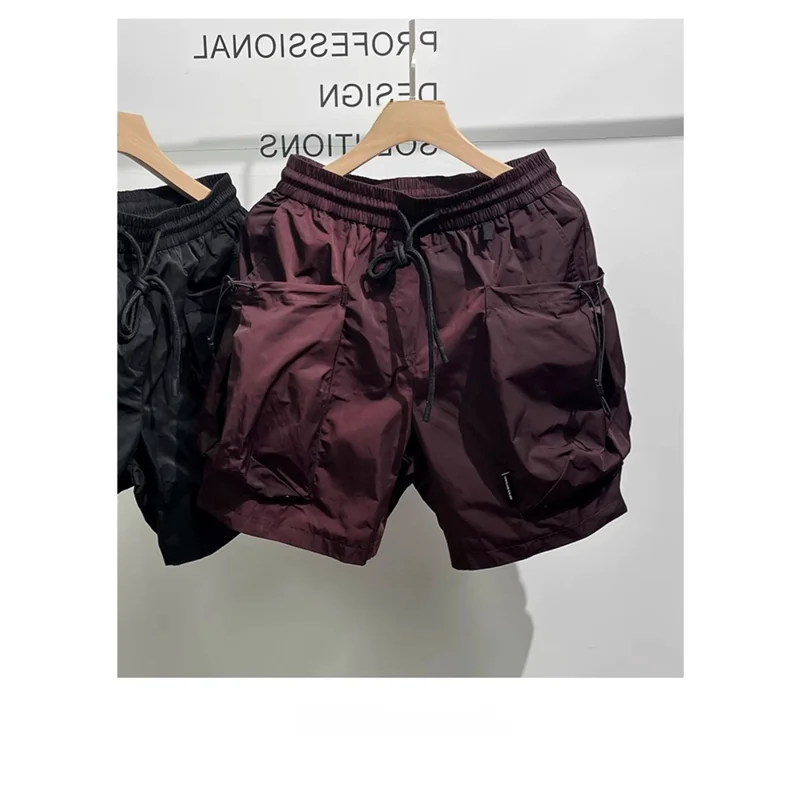 

Men's Summer Qui Dry Outdoor orts Functional Wind with kets Quater Length Me Bright Fini Five Parts Pants