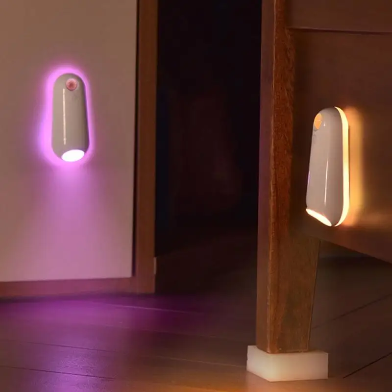 Luce notturna per WC 8 modalità di luce Sensore di movimento Lampada a LED attivata Ricaricabile Ciotola per WC Colori chiari che cambiano Bagno