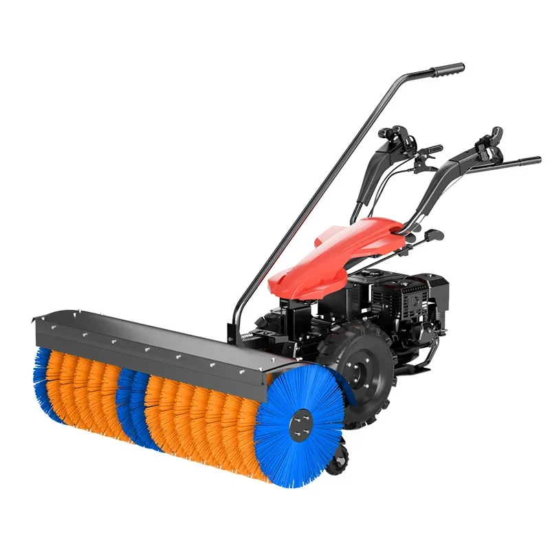 Hand-pushed electric small snow plow, snow-clearing machine Driving road snow removal vehicle