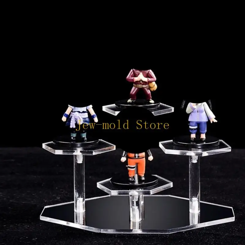 

C71B Durable and Easy to Clean Acrylic Display Rack Multi functional Case Tray for Anime Collectibles and Ornaments