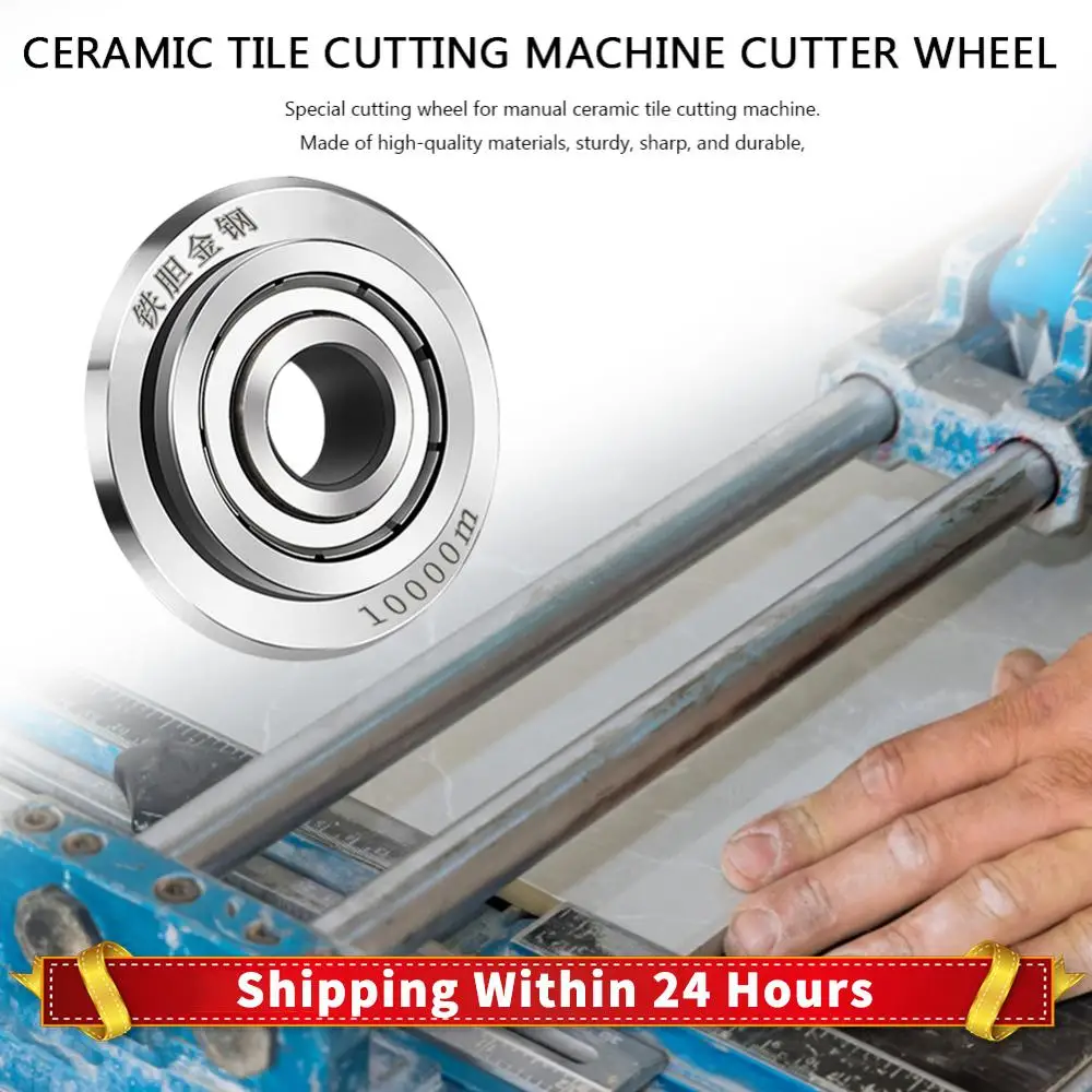 

Glass Ceramic Tile Cutter Wheel Replacement Tile Cutting Wheel High Hardness Scoring Wheel Sharp for Manual Tile Cutting Machine