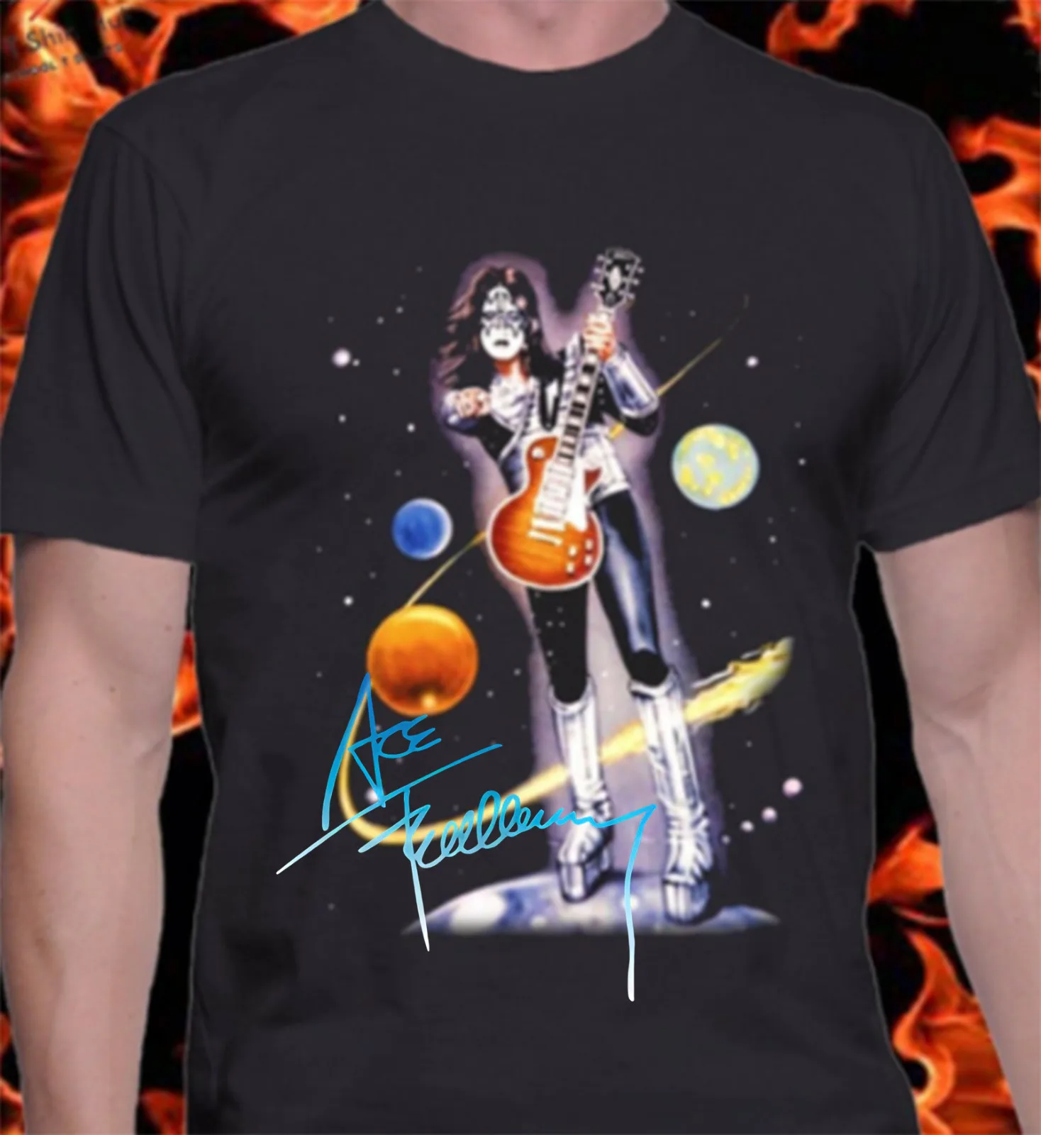 Ace Frehley T shirt hot Black T shirt all size Cotton s-4xl EG057