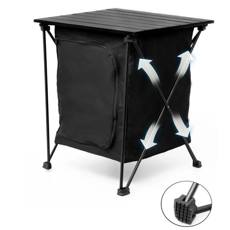 Customizable outdoor folding table, shelf table, storage box, portable camping picnic table