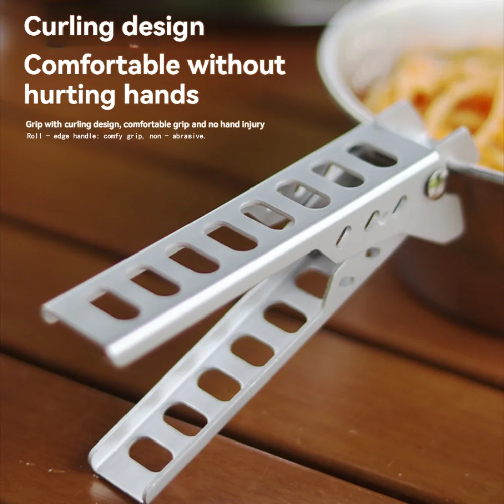 مقلاة خبز خارجية مضادة للحرق، مشبك منزلي من سبائك الألومنيوم مقاوم للحرارة، وعاء المطبخ، مقلاة الأطباق، مشبك مضاد للحرق #4