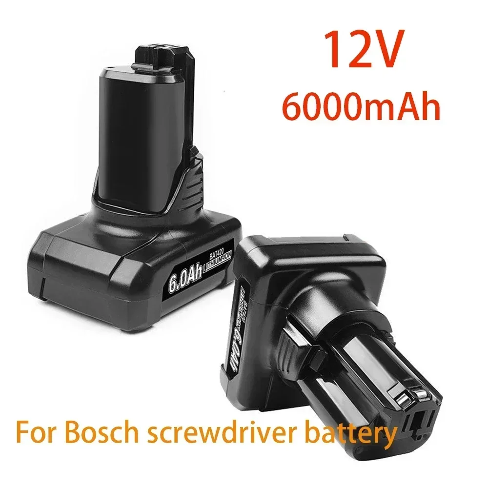 Batería de repuesto Bosch 100% 6000mAh Li-ion BAT411 de 12V para herramientas eléctricas inalámbricas Bosch BAT412 BAT413 BAT414 10,8 V