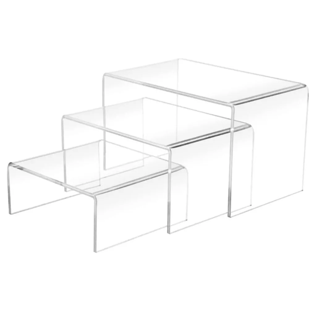 Acrylic Display Risers Clear Product Stand, Cupcakes Holder Dessert Transparent Showcase Stands, Candy Bar Risers