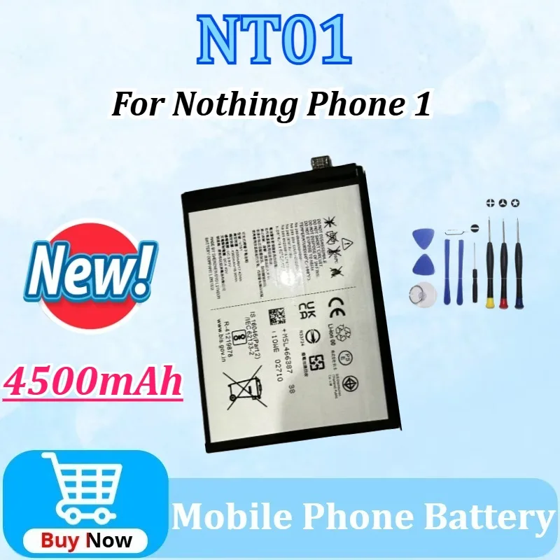 

New NT01 4500mAh Mobile Phone Battery for Nothing Phone NT01 Phone 1 One High-Capacity Replacement Batteries