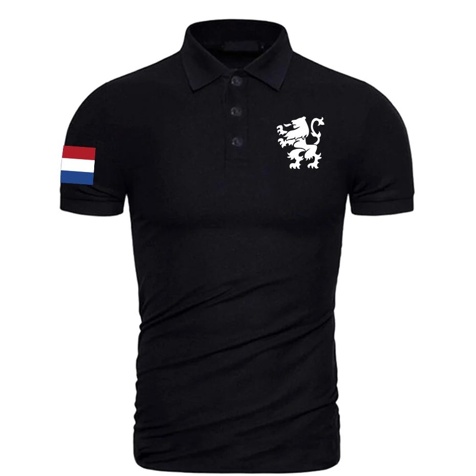 Funny Nederland Dutch Lion Coat of Arms Polo Shirt Men Netherland Amsterdam Polo Shirts Man Holland Polo T Shirts Camiseta Shirt