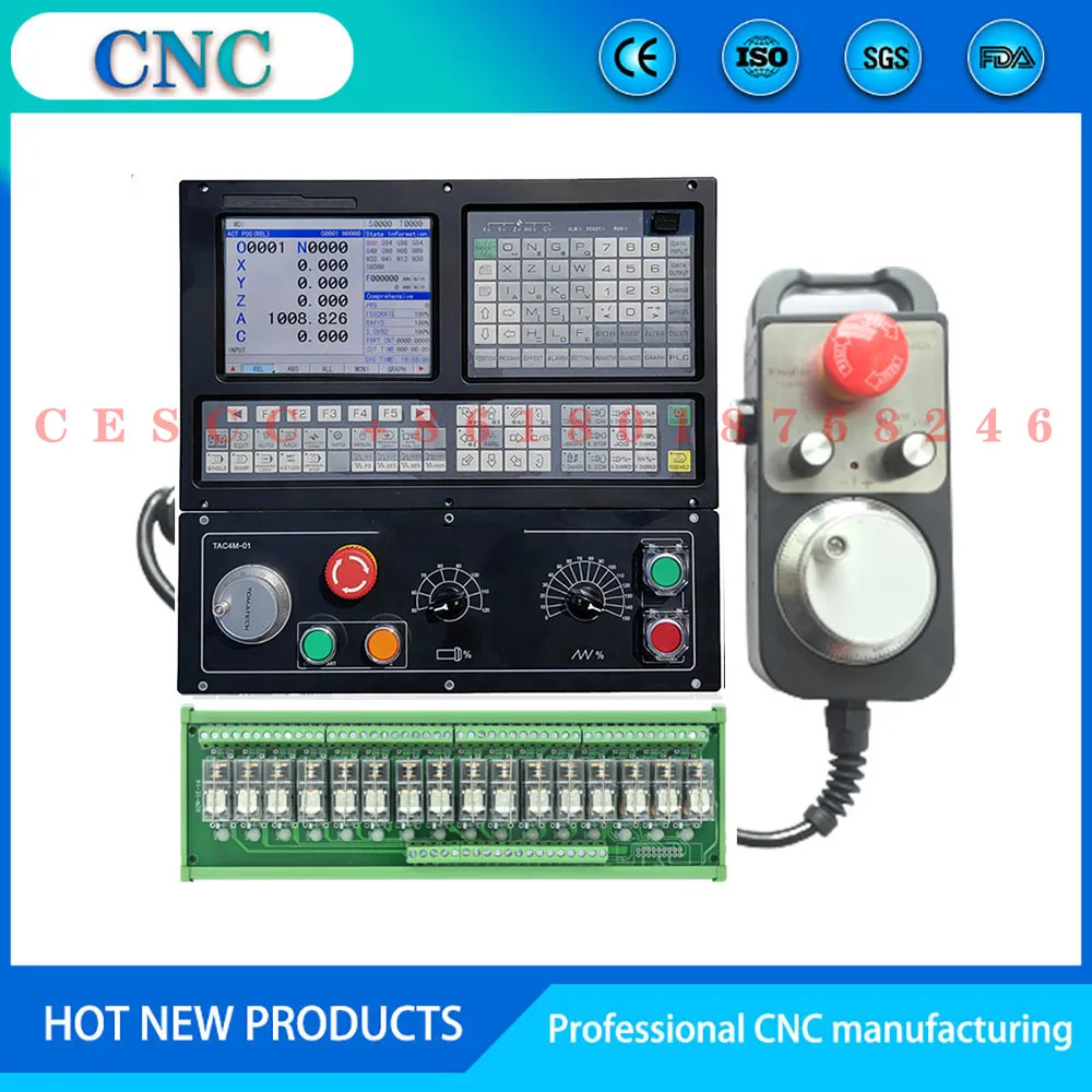 

4axis CNC parts processing controller TAC200 2/3axis motion system High-precision 8-inch large-screen rigid tapping lathe contro