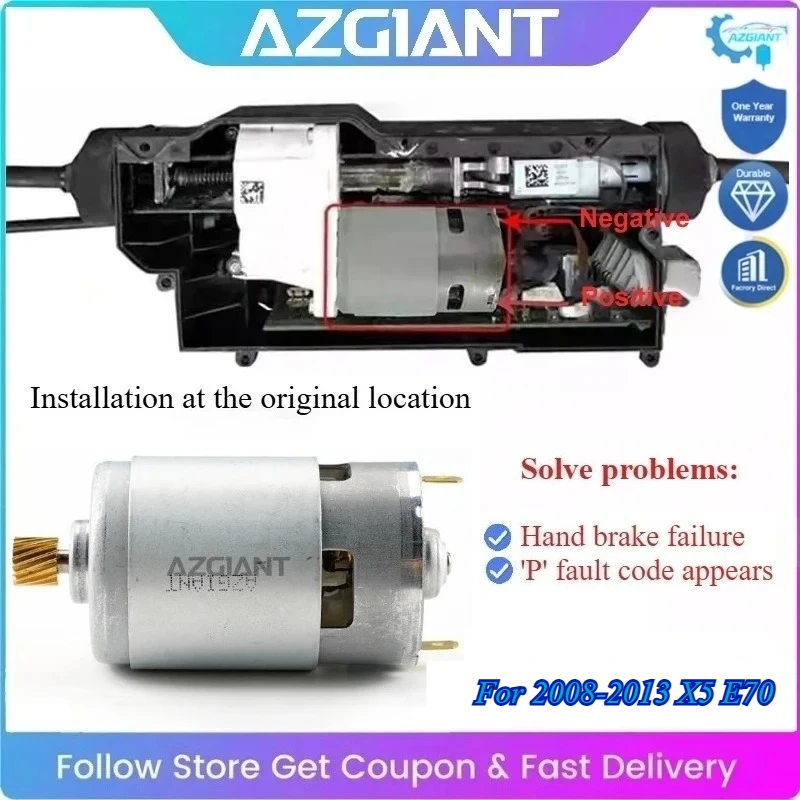 

AZGIANT Electronic Parking Brake Actuator Handbrake Module Servo Motor for 2008-2013 X5 E70 Direct Replace Safe Driving