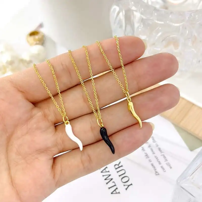 10PCS, High Quality Red White Black Chilli Eye Charm Necklace For Women Gold Color Delicate Party Wedding Choker Jewelry