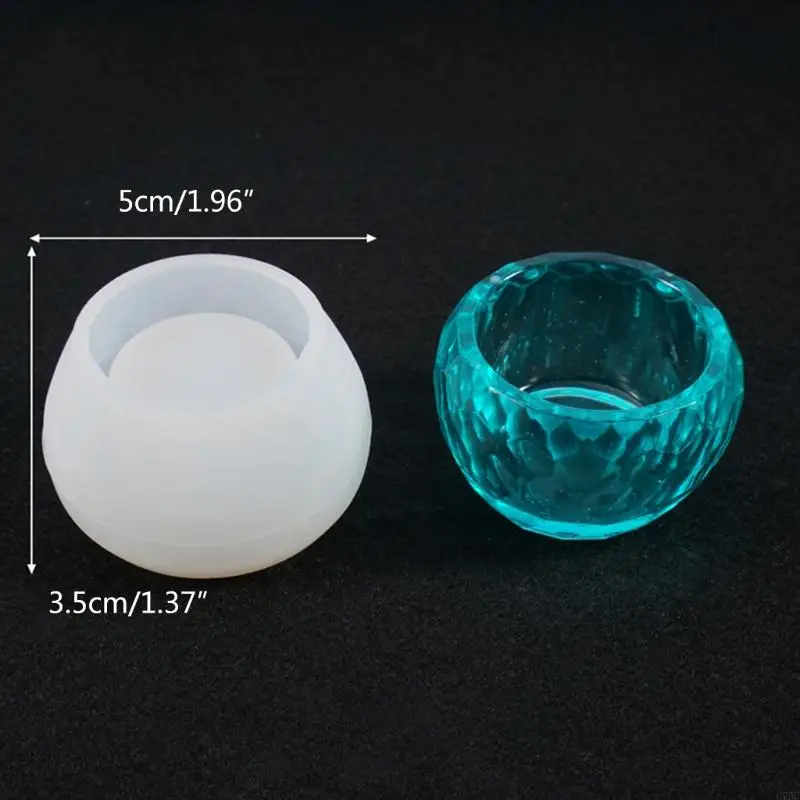 U75C Handgemaakte Ronde Bowl Zhexagon Cup Derees Resin Schimmel Fruit Tel Bord Gietschimmel Sieraden Doos Gietschimmel Diy Mold