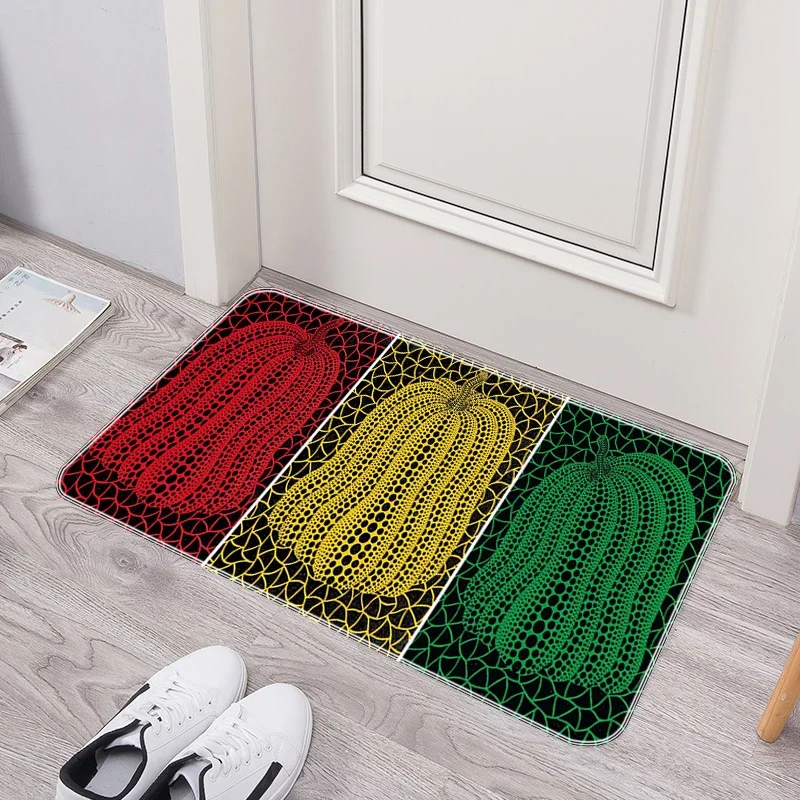 New Entrance Doormat Yayoi Kusama House Door Carpet Kitchen Carpets Bedroom Pad Absorbent Mat Hallway Rug Children Room Art Rugs