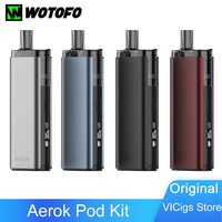 Original Wotofo Aerok Pod Kit 1650mAh Battery 4ml Side Filling Aerok Mesh Pod 0.6ohm 0.8ohm MTL RDL Vaporizer