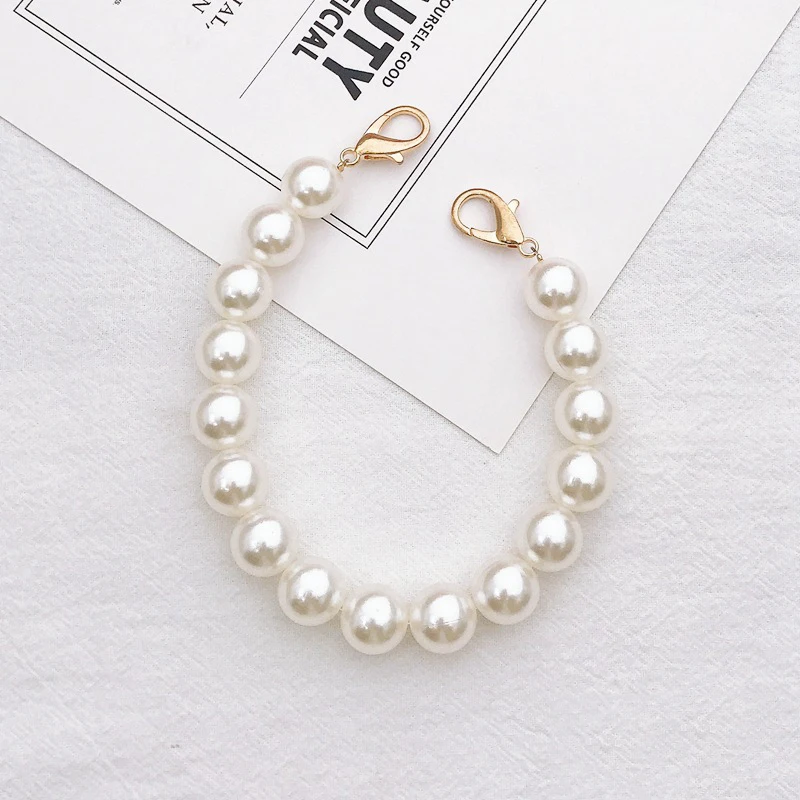 Creative Simple White Pearl Mobile Phone Chain Lanyard For Women Girls Anti-Drop Phone Case Chain Charm Jewelry Accessories