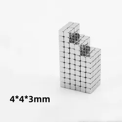 Imanes de tierras raras de 40mm x 10mm x 3mm, cubo superfuerte, bloque de imán de neodimio