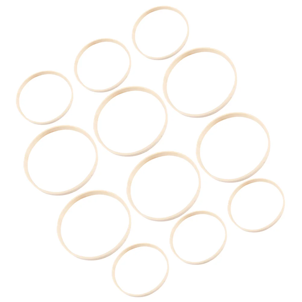 

12 Pcs Bamboo Ring Dream Catcher Making DIY Hoops Wreath Wall Hanging Floral Hoops Wedding Party Christmas Accessories