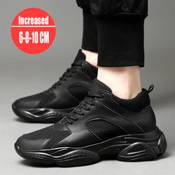 Increasing Men Sneakers Casual Heightening Shoes 6cm 8cm 10cm Height Increase Shoes For Summer Breathable Elevator Large Size