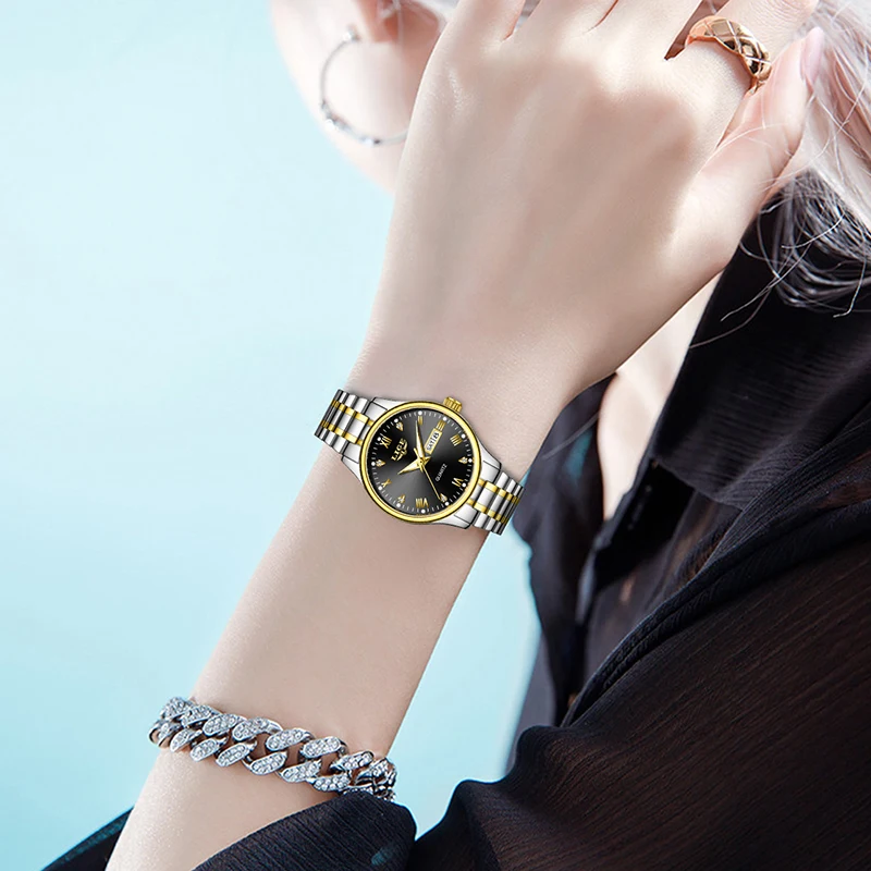 LIGE New Women Watches Luxury Fashion Ladies Quartz Watch Waterproof Luminous Date Stainless Wristwatch Girlfriend Lovers Gift