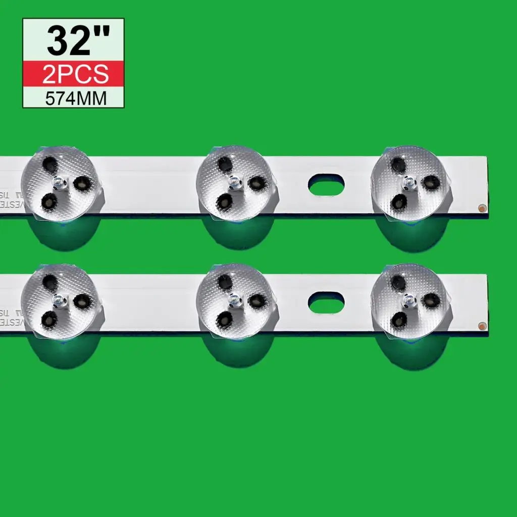 2 sztuk 32 cal listwa oświetleniowa LED dla obsługi VESTEL 32D1334DB VES315WNDL 01 VES315WNDS-2D R02 VES315WNDA 01 11 diody LED 574mm