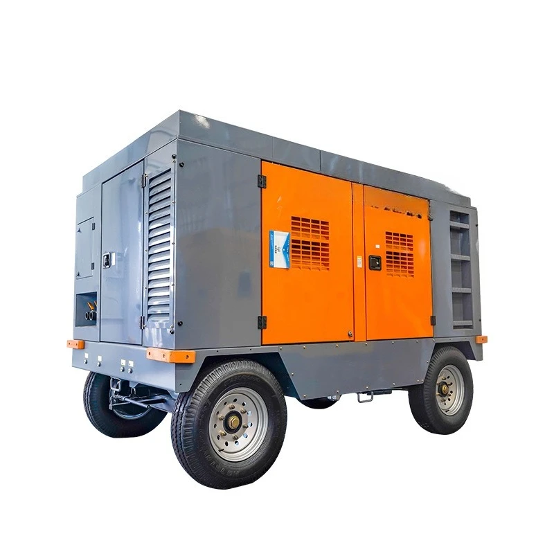 Large and small mobile air compressors, screw air compressors