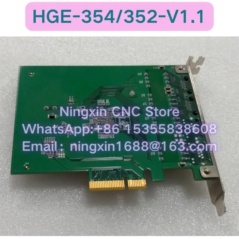 Second-hand HGE-352 PCI-E Industrial Ethernet Card HGE-354/352-V1.1 Functional test OK Fast delivery