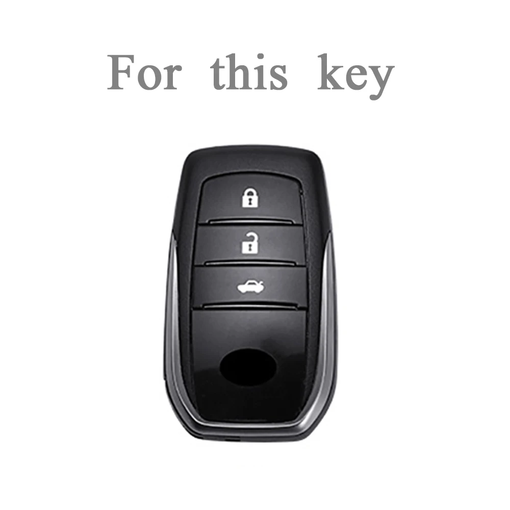 3 Buttons TPU Car Key Case Cover for Toyota Land Cruiser 200 300 Prado Crown TLK 200 Yaris Cross Hilux Innova Fortuner Camry 55