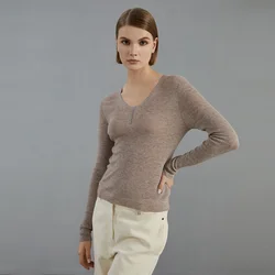 BC762  luxury brand women's Clothing Autumn thin knitted pullover Ladies bright wool sweaters