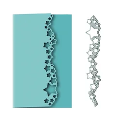 For Scrapbooking Star Pattern Metal Cutting Die Cut Die Mold Diy Greeting Card Cover Border Paper Edge Decorating Template Mold
