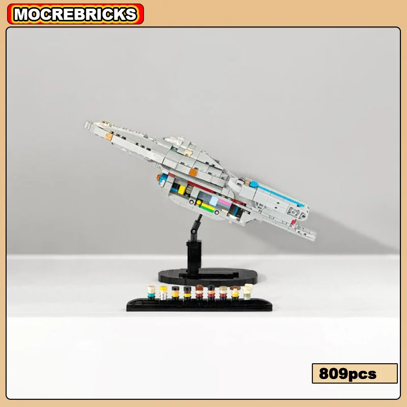 MOC-146287 Spacecraft USS Voyager NCC-74656 Intrepid-class Starship Building Block Assembly Model Brick Toy Children's Gifts