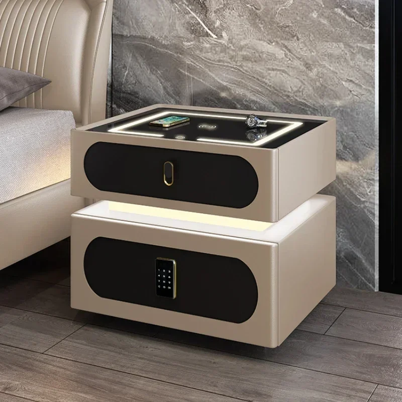 

bedside table modern simple wireless charging Italian minimalist bedroom home creative Internet celebrity bedside table