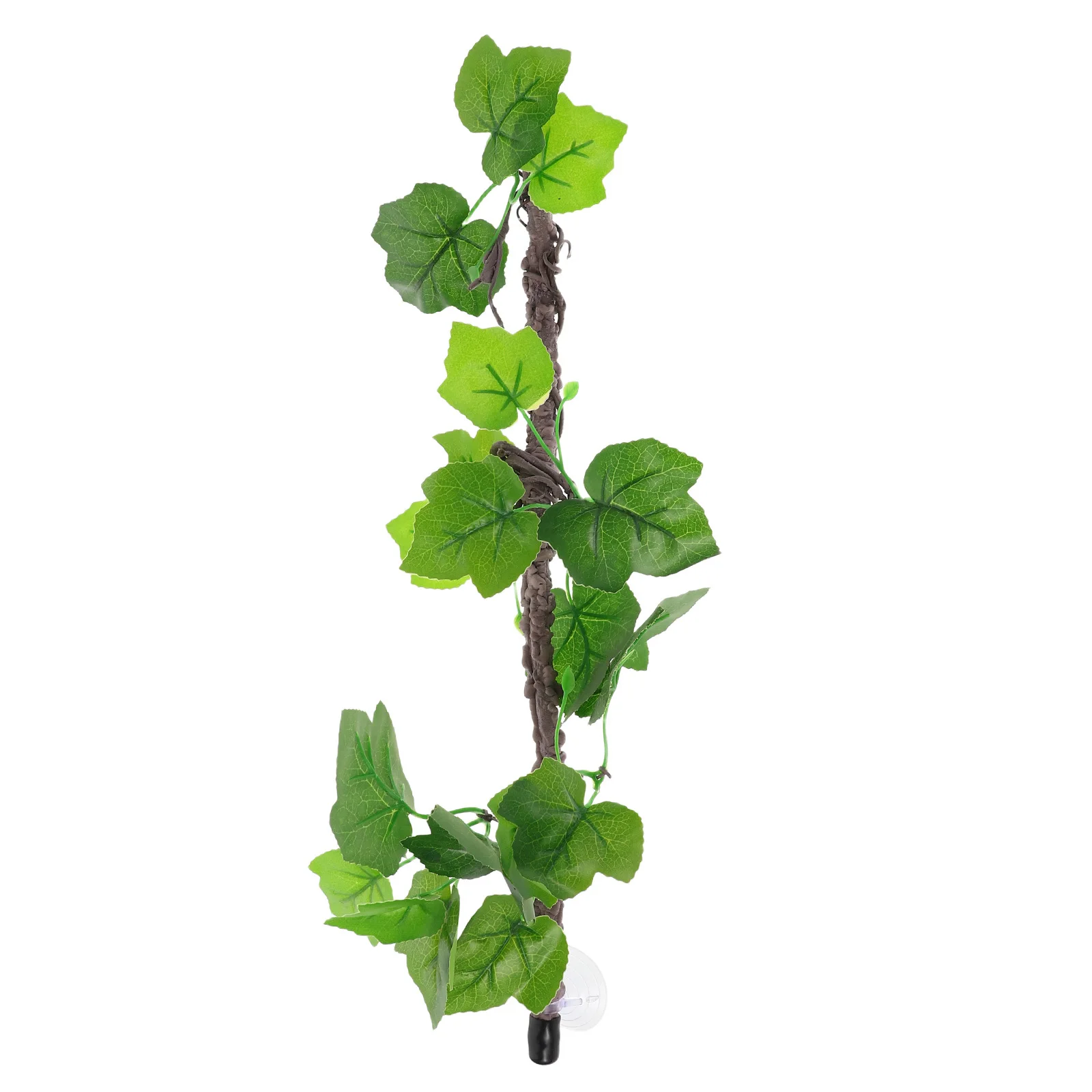 

Flexible Reptile Vine Jungle Climbing Branch Artificial Fake Leaves Suction Cup Chameleon Snake Frog Bearded Dragon Terrarium