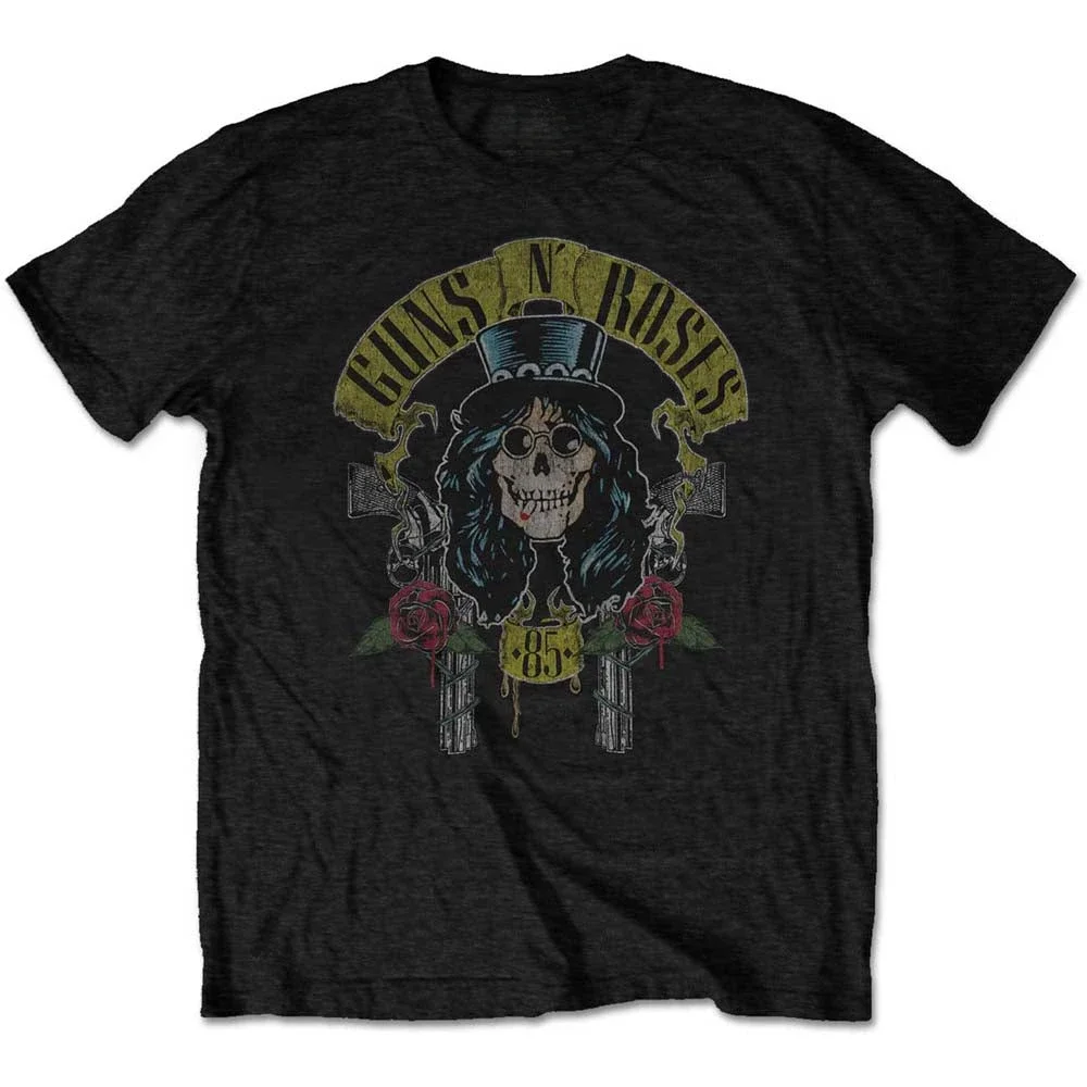 California 1985 Guns N' Roses Band T-Shirt Cotton Graphic Tee Men Women Summer Streetwear - view 4