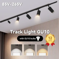 Set Track Light GU10 Rail Lighting 110V 220V Led Track Lamp for Home Living Room Spotlight Fixture Set with Bulbs Ceiling Lights