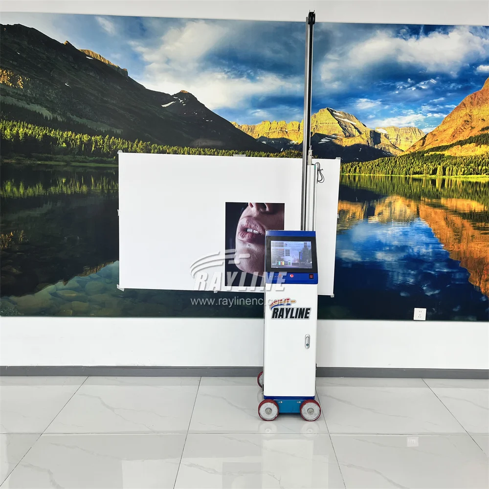 AI 4K Wheels Touch Screen Vertical Wall Inkjet Printer/Glass/Wood/Ceramic/Metal Art Printing Painting Machine Auto Cleaning