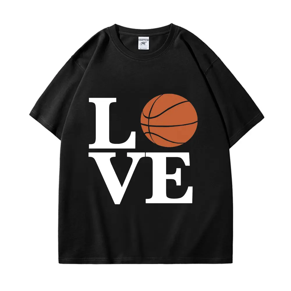 

2023 Hot Sale Love Playing Basketball Funny Print T Shirt Men Women Like The Fashion T-shirt Summer 100%cotton Casual T Shirts