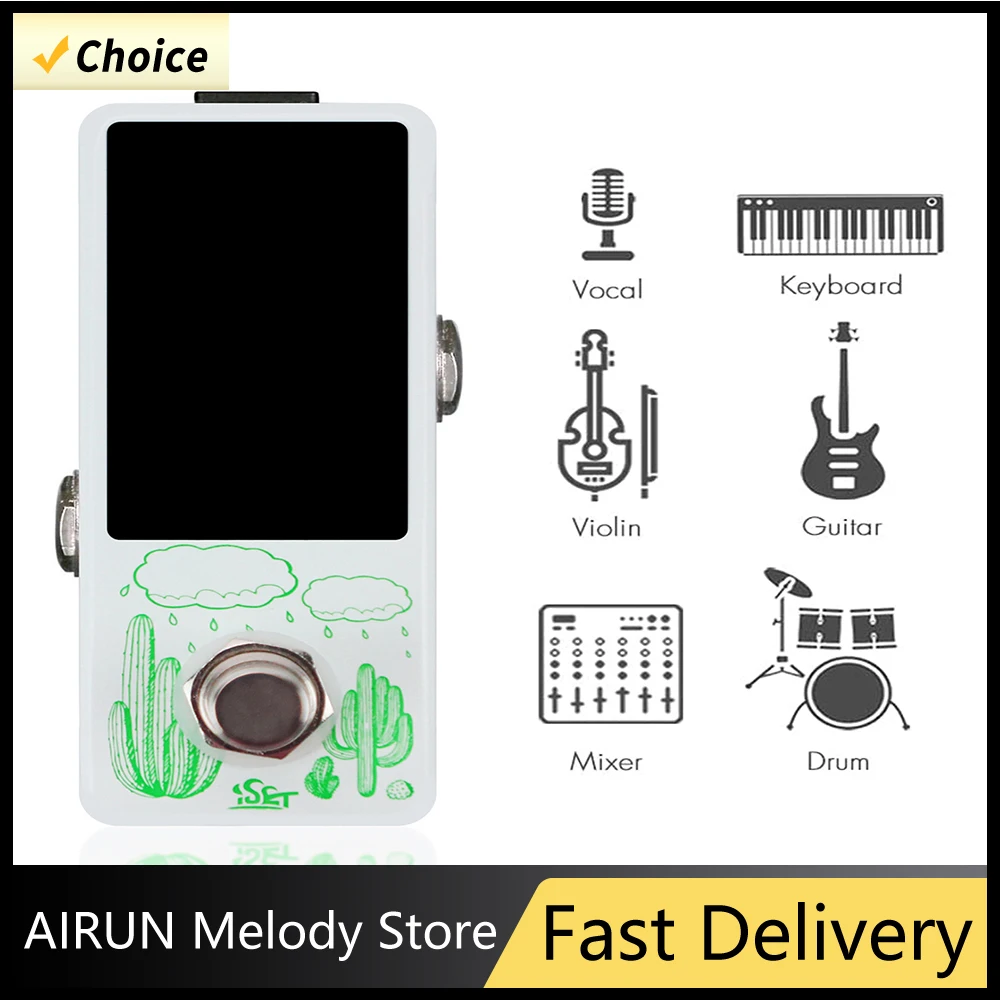 

ISET PD-14 Guitar Tuner Effect Pedal LCD Display High Precision Chromatic Auto for Guitar Bass Pedal Accessory True Bypass