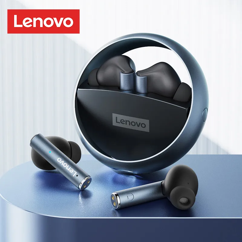 Original Lenovo LP60 TWS Wireless Bluetooth 5.0 In-ear Design Headphones Stylish Earphones High Quality Gaming Headset with Mic