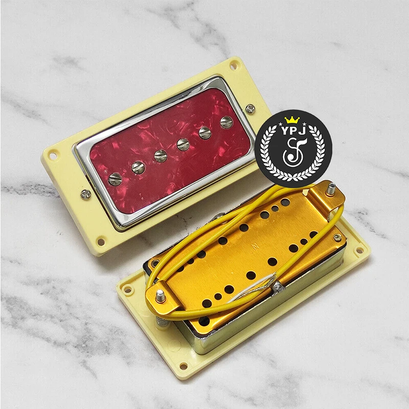 2PCS for Les Paul P90 Electric Guitar Pickups Humbucker Size Magnet Ceramic Red Pearl 1 Set Pickup Guitar accessory